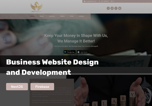 Web Development Package Example: Business Website and Admin Panel Development