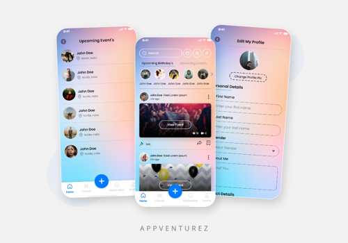 Mobile App Development Package Example: Dayprise - Social Networking App