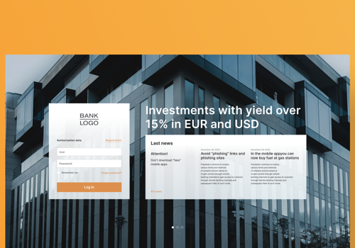 Web Development Package Example: Online banking app development