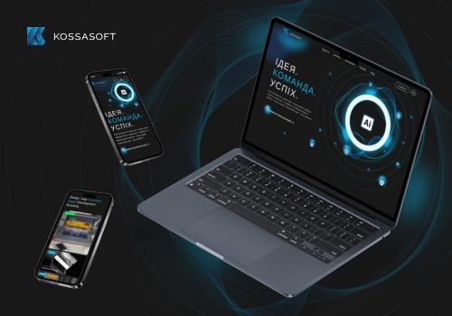 Web Design Package Example: KossaSoft Corporate Site | UX/UI | Development