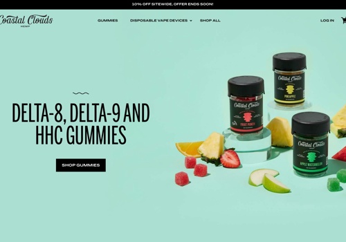 Web Design Package Example: Coastal Clouds Hemp - Cannabis eCommerce Website