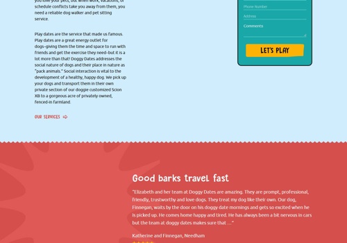Web Design Package Example: Doggy Dates