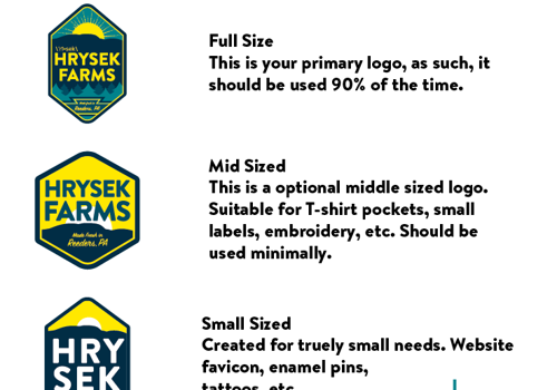 Branding Package Example: Hrysek Farms Branding & Identity
