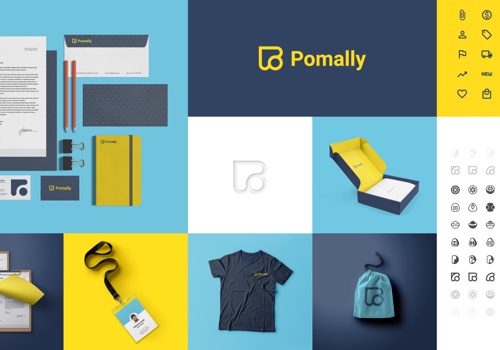 UX/UI Design Package Example: Pomally Branding