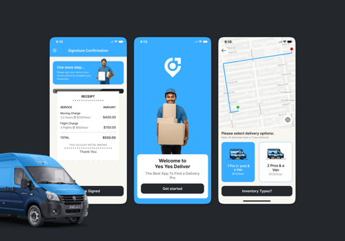 Mobile App Development Package Example: Delivery Service Mobile Application