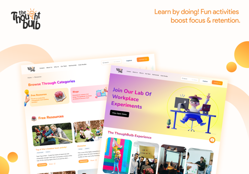 UX/UI Design Package Example: Thought Bulb | Team Building activities