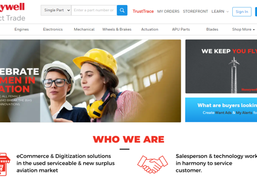 E-Commerce Development Package Example: B2B Marketplace for Aerospace Parts Supplier