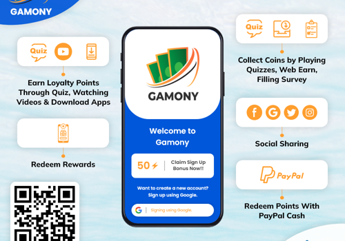 Mobile App Development Package Example: Gamony -Rewards, Loyalty & Gift cards App