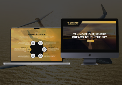 Web Development Package Example: Website for V-Stream Aviation