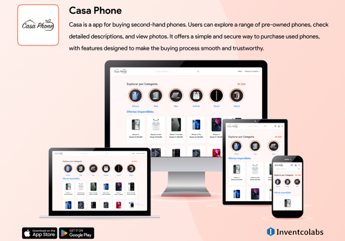 Mobile App Development Package Example: Casa Phone - Old Phone Buy Mobile App