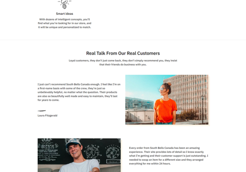 Web Development Package Example: South Bell Canada Supplies