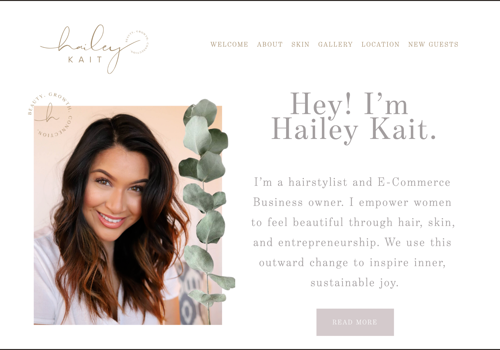 Content Marketing Package Example: Hailey Kait Website Content