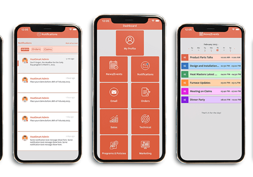 Mobile App Development Package Example: Dealer Portal & Mobile App for Heat Master SS