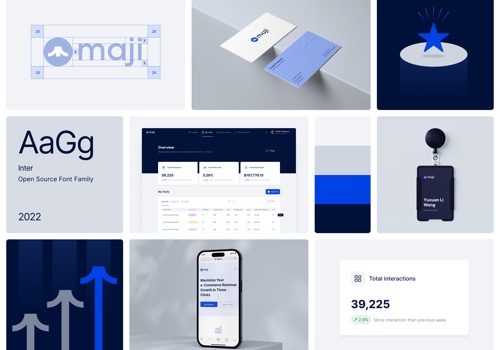 Branding Package Example: Maji AI | Branding, Website, Dashboard Design