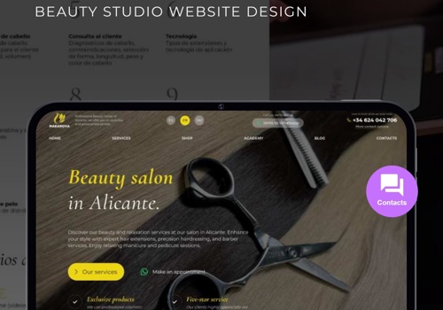Web Design Package Example: Beauty salon Website Design for Makarova Studio