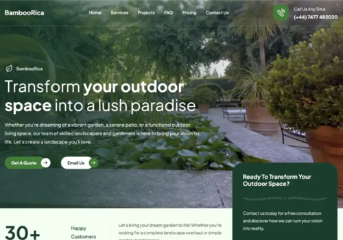 Web Development Package Example: Website - Bamboorica