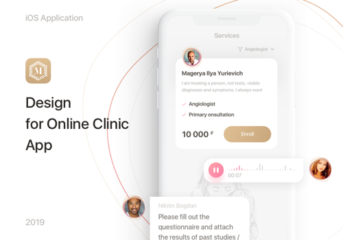 Mobile App Development Package Example: App Design for Online Clinic (MedTech)