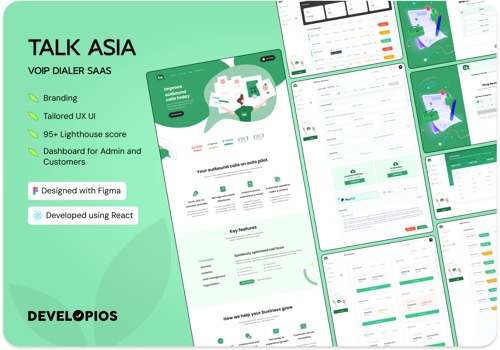 Web Design Package Example: Talk Asia - VOIP Dialer SAAS