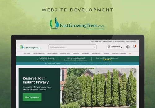 E-Commerce Development Package Example: Fast Growing Trees