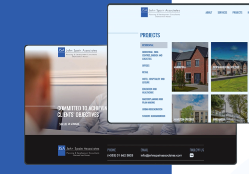 Web Design Package Example: John Spain & Associates Website