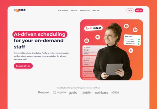 Web Design Package Example: Roosted HR - Landing page Design & Development