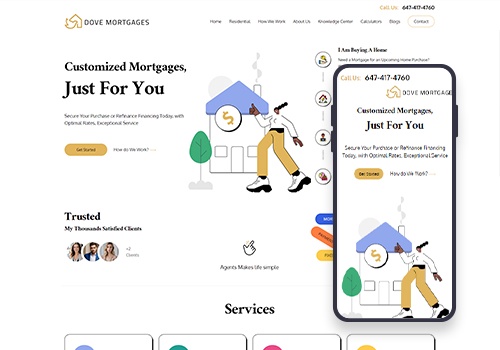 Social Media Marketing Package Example: Dove Mortgage: Expert Mortgage Solutions