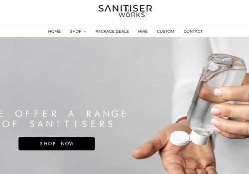 E-Commerce Development Package Example: Hand Sanitiser Station Shopify Website Design
