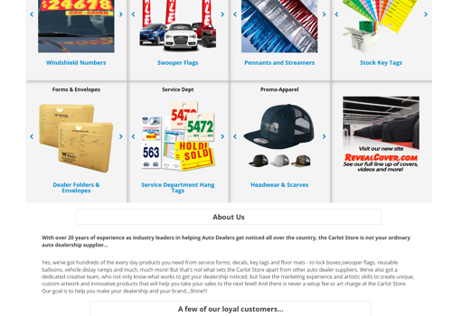 E-Commerce Development Package Example: Carlot Store
