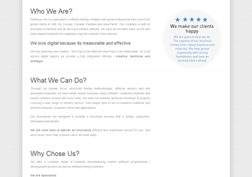 Web Development Package Example: Test Boss