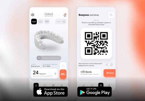 Mobile App Development Package Example: Orthos mobile app
