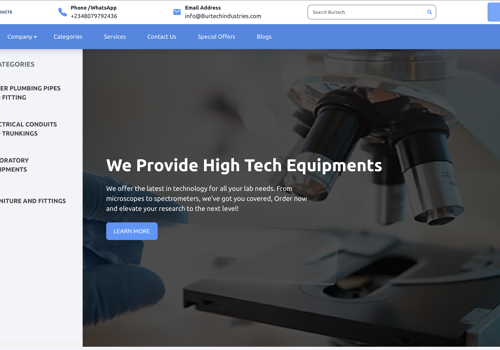 Web Development Package Example: E-commerce Platform for Manufacturing Company