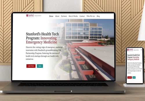 Web Design Package Example: Website design for Health Tech Company