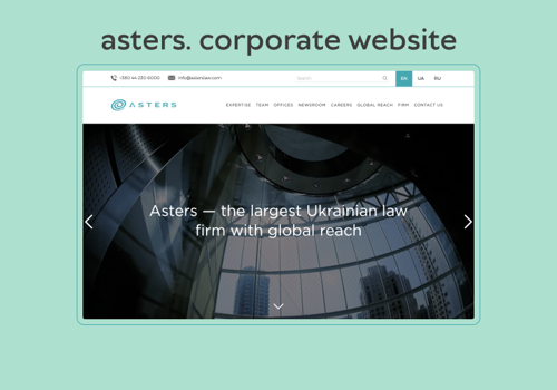 Web Development Package Example: Asters Law Firm