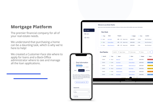 UX/UI Design Package Example: Mortgage Platform