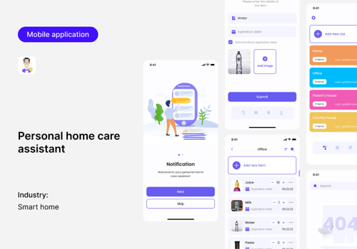 UX/UI Design Package Example: Mobile Application