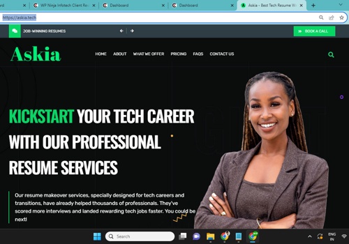 Search Engine Optimization Package Example: Askia WordPress website