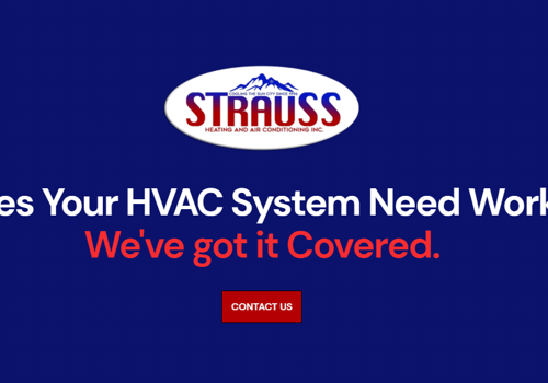 Web Design Package Example: Website Redesign for Strauss HVAC - El Paso, TX