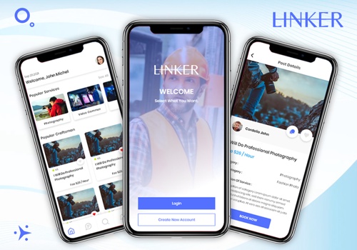 UX/UI Design Package Example: Linker app