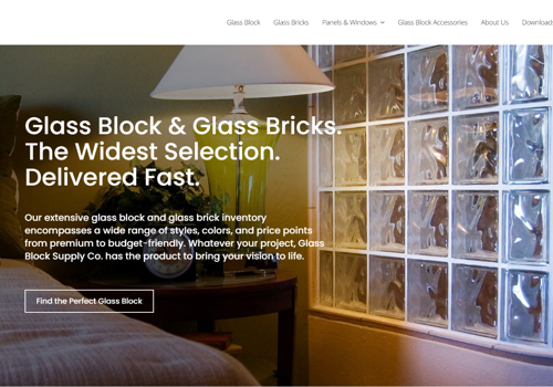 Search Engine Optimization Package Example: SEO For Glass Block Supply Company
