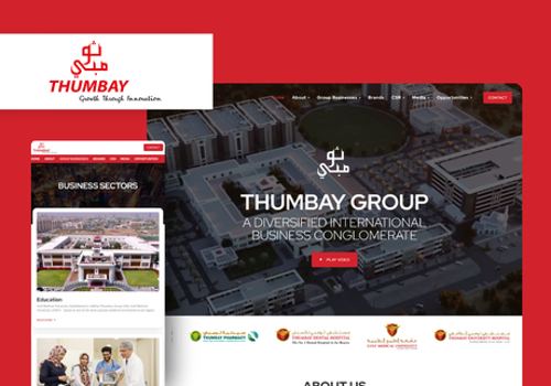 Web Design Package Example: Thumbay Group