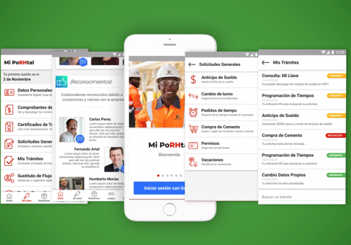 UX/UI Design Package Example: App for Employees: Mi Portal
