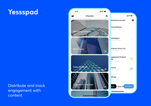 Mobile App Development Package Example: Yessspad – distribute and track engagement with co