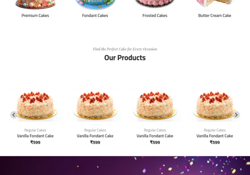 Web Development Package Example: CakeUncle – Custom Cake  E-commerce Website