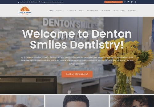 Web Design Package Example: Designed & Developed a Website For a Dentist