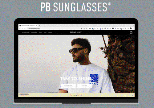 Web Design Package Example: PB Sunglasses