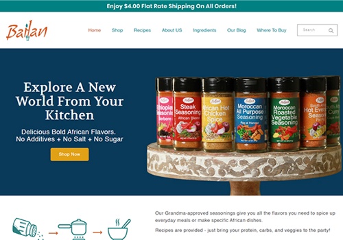 E-Commerce Development Package Example: Shopify Website for an African Food Company