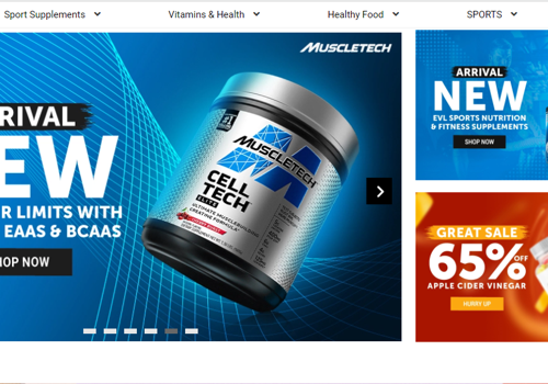 E-Commerce Development Package Example: Sporter UAE | Best Vitamins, Supplements