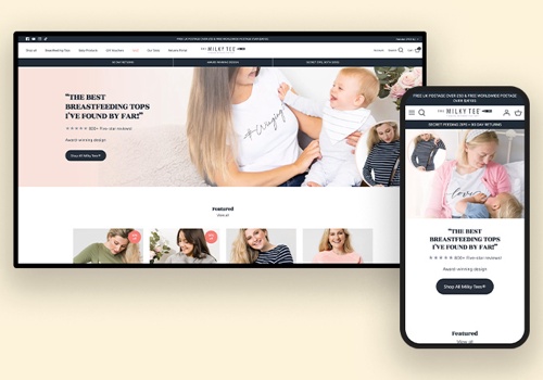 E-Commerce Development Package Example: The Milky Tee Company website's migration from Mag