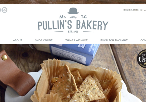 Custom Software Development Package Example: Pullin's Bakery (FMCG): Wordpress Web Development