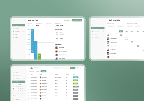 UX/UI Design Package Example: Quaffed: Beauty Industry SaaS Booking Platform